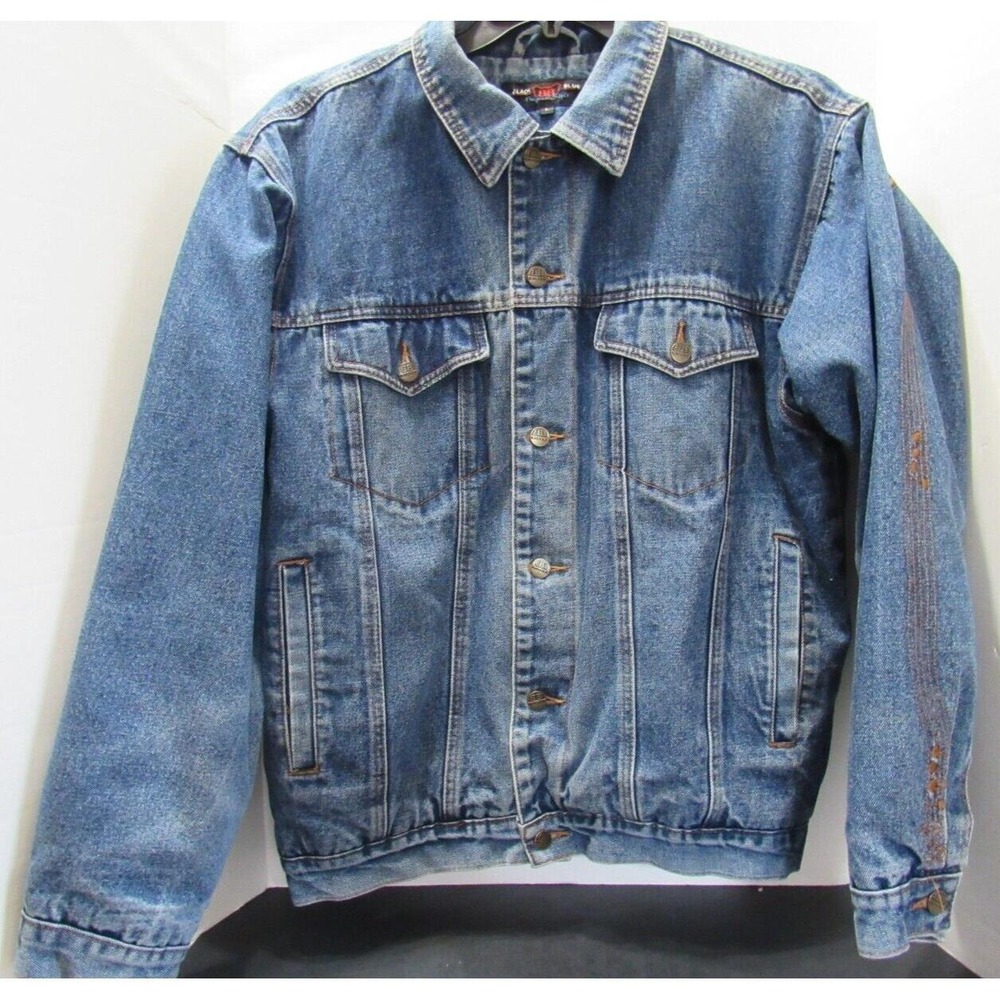 Vintage Women's Large Denim Jean Jacket/Coat Sherpa Lined Guitar & Music Notes